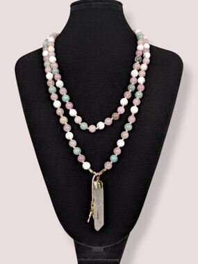 Serenity Goddess Natural Stone Mala Necklace